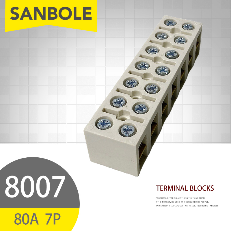 Screw Terminal Block - 10 قطعة 80A/7P كتل طرفية نوع