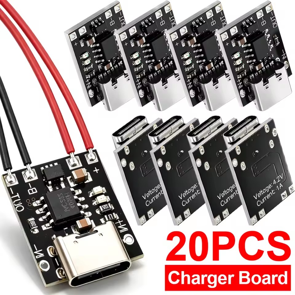 لوحة شحن من نوع C مع دائرة حما - مراجعة Li Ion Charger Module وسعره