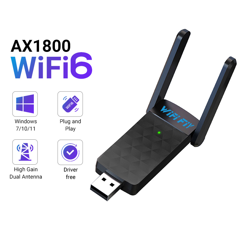 1800Mbps WiFi 6 USB محول 5G/2. - مراجعة Antenna 2.4Ghz وسعره