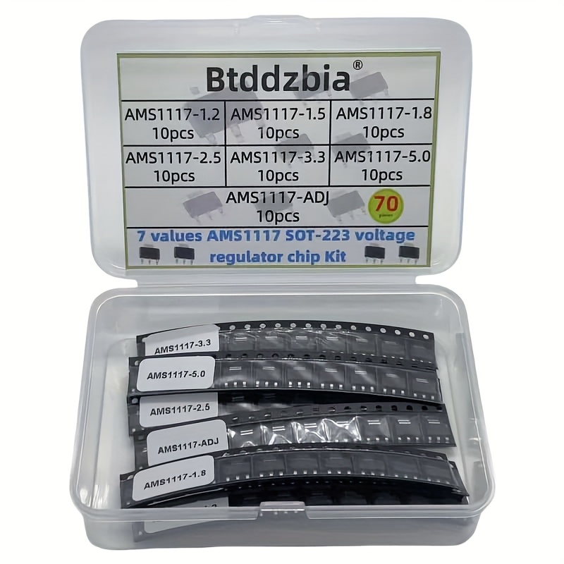 70pcs مجموعة جهاز تنظيم الجهد  - مراجعة Ams1117 Module وسعره