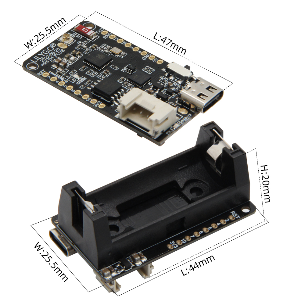 LILYGO® TTGO T-OI Plus ESP32-C - مراجعة Esp32 Battery Holder Lipo وسعره