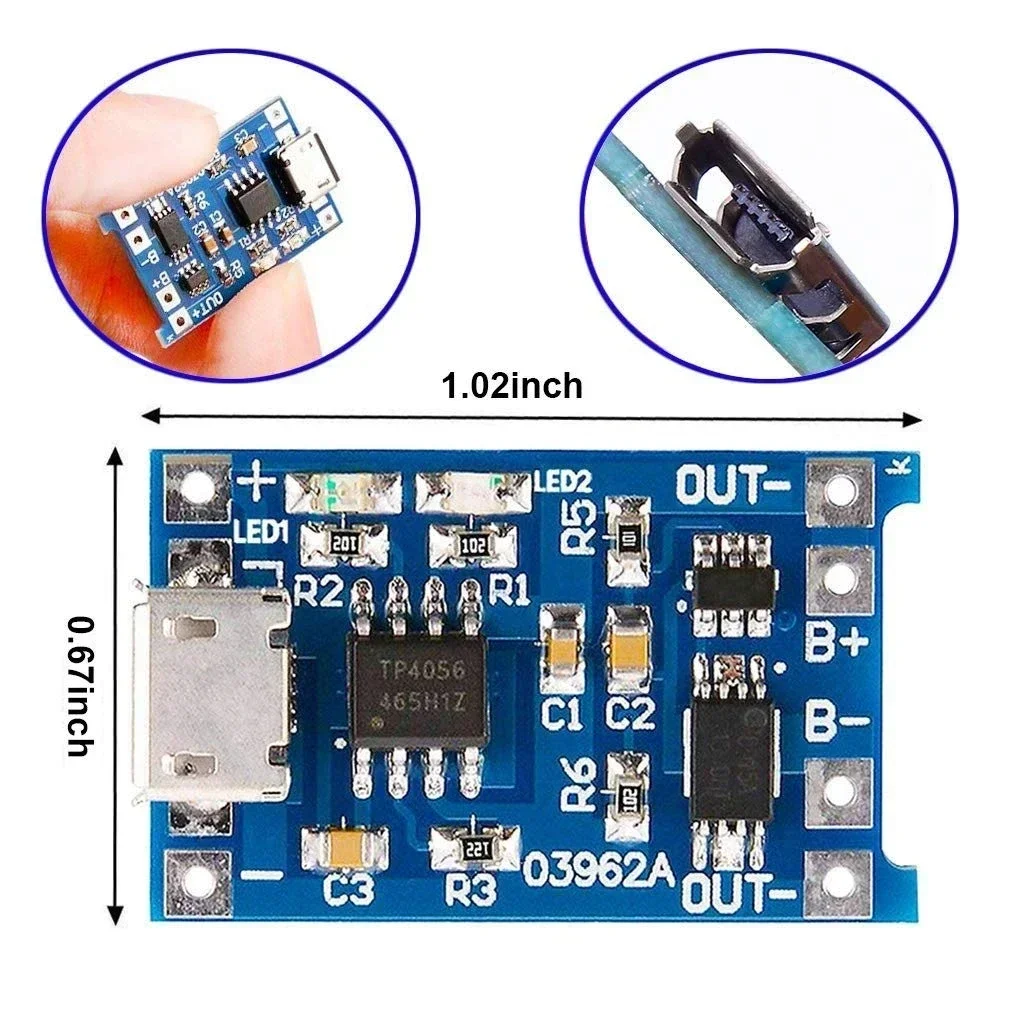 1-20 قطعة وحدة شحن بطارية ليثي - مراجعة Li Ion Charger Module وسعره