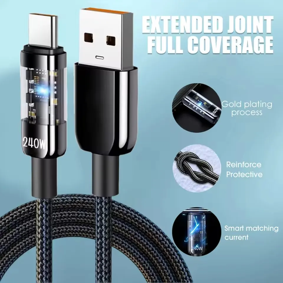 كابل شحن فائق السرعة بقوة 240  - مراجعة Usb C Cable وسعره