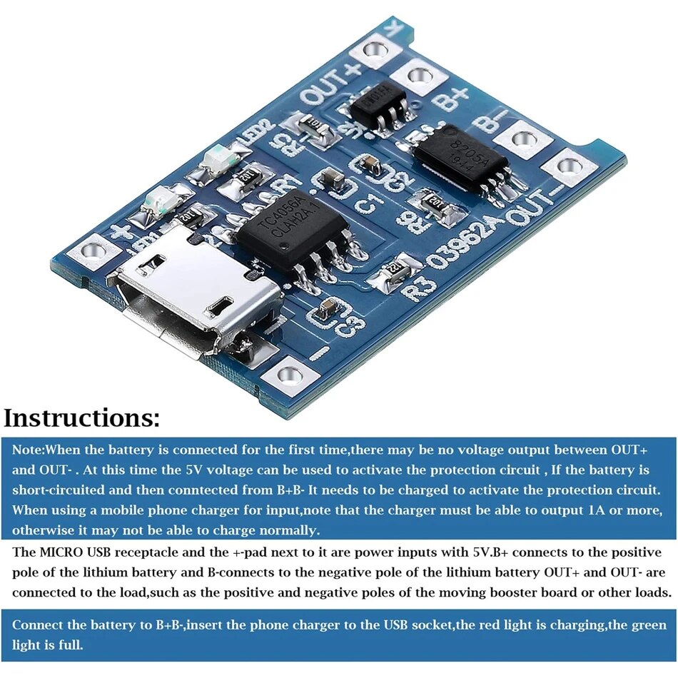 20 قطعة TP4056 1A 5 فولت بطاري - مراجعة Tp4056 Module وسعره